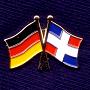 Krawattenspange Deutschland/Dominikanische Republik